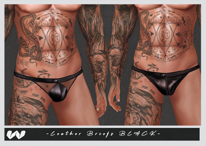Leather Briefs BLACK
