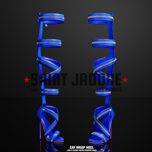 [SAINT JADORE] Zay Wrap Heels - Blue