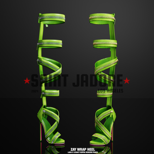 [SAINT JADORE] Zay Wrap Heels - Lime