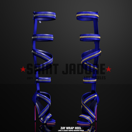 [SAINT JADORE] Zay Wrap Heels - Navy