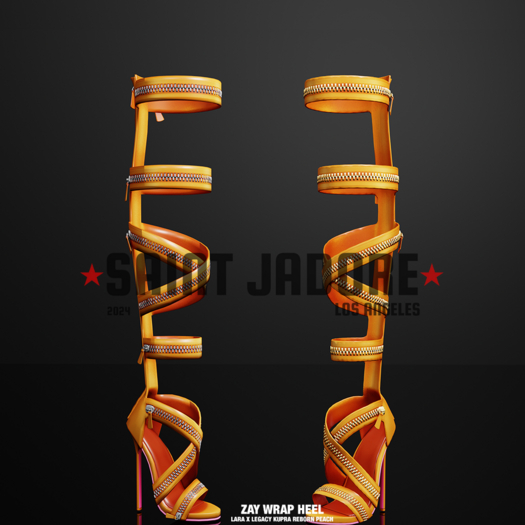 [SAINT JADORE] Zay Wrap Heels - Orange