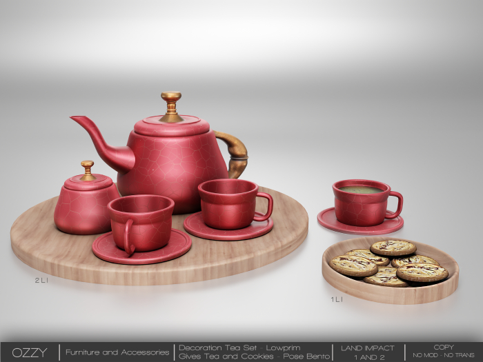[[OZZY]] Amaterasu Tea Set - Red