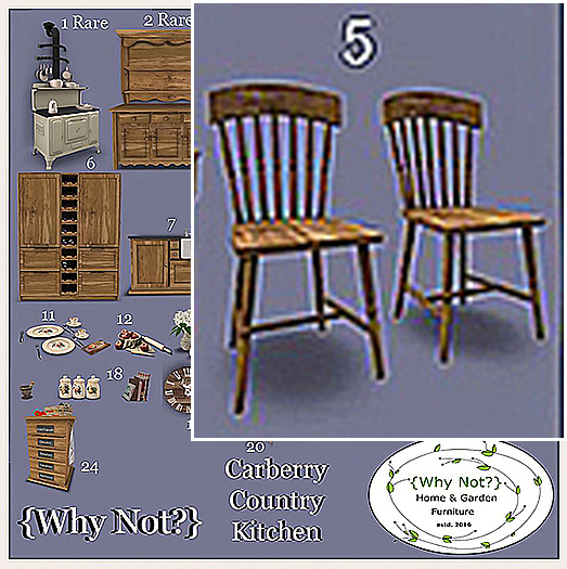 5. {Why Not?} Carberry Country Kitchen Chairs 