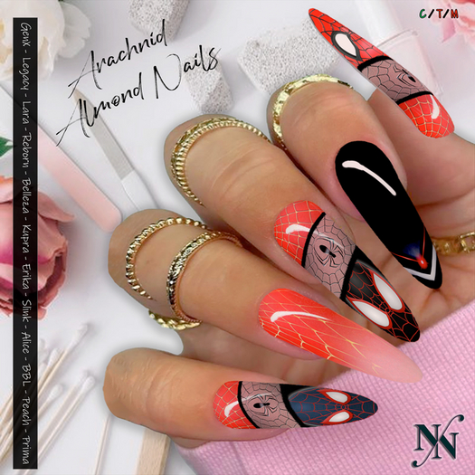 ::NN:: Arachnid Almond Nails  