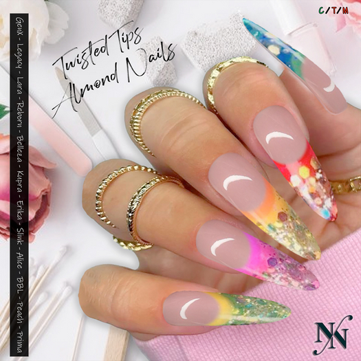 ::NN:: Twisted Tips Almond Nails 