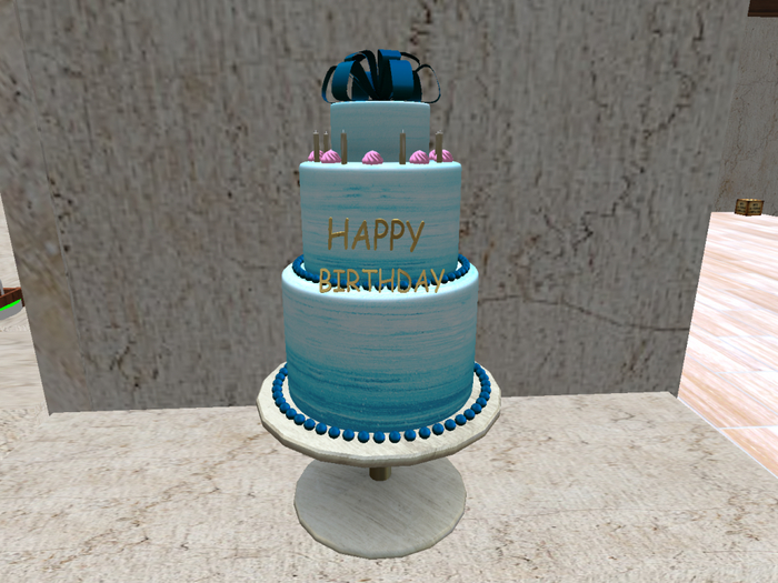 DFS Happy Birthday Cake - Blissful Blue