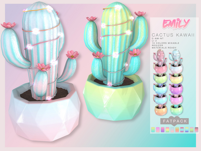 Emily - Cactus Kawaii - 10 Colors Fatpack