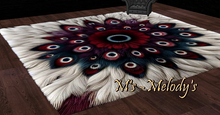 M's - Carpet - rug - "Peacock Eye Flower"