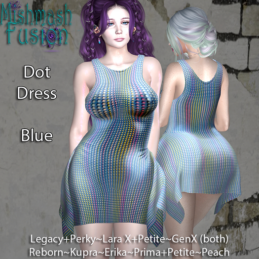 ~*MF*~ Dot Dress - Blue (Add or Rez)