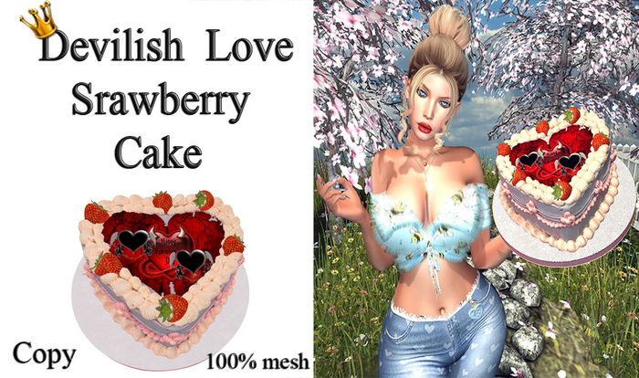 Devilish Love Srawberry cake