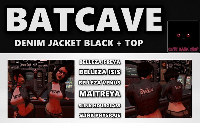 [CDS] BATCAVE - Denim Jacket black  + Top 2.0 (box)