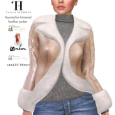 Thalia Heckroth - Asunta fur-trimmed leather jacket BEIGE