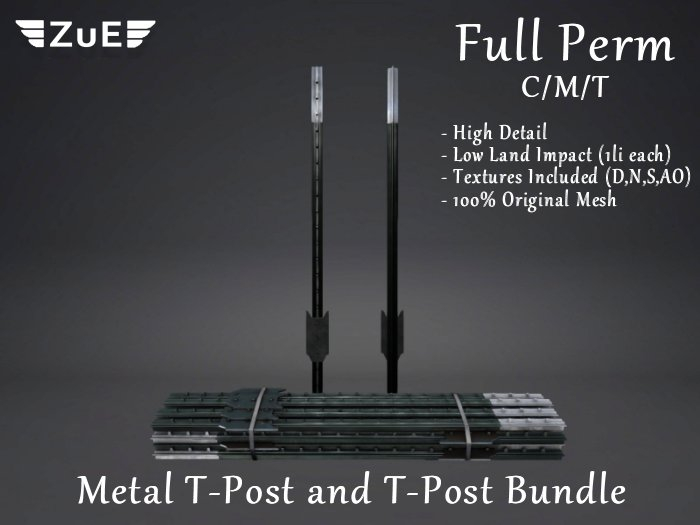 ::ZuE:: Metal T-Post and Bundle - Full Perm