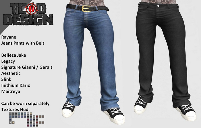 Jeans Pants with Belt ~ Rayane [DEMO]