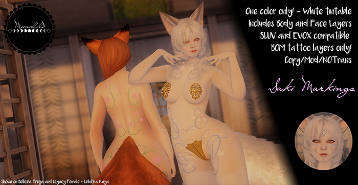 *Moonchild* Saki Kitsune Markings (tintable)