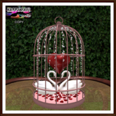 Valentine's - Swans in Love Bird Cage