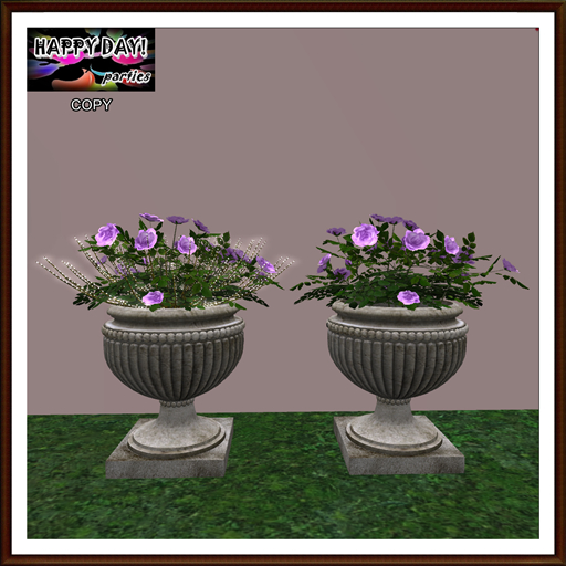Valentines - 2 Urns with Lavender Roses