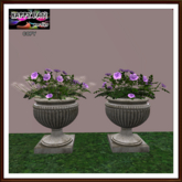 Valentines - 2 Urns with Lavender Roses