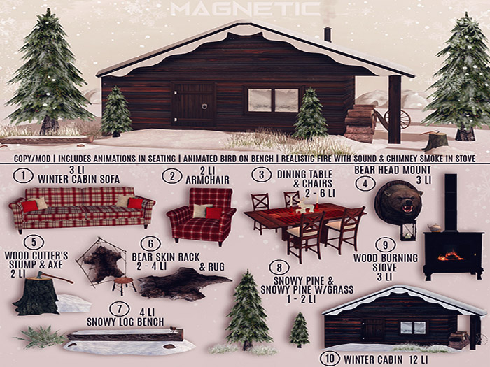 Magnetic - Winter Cabin {Full Set}