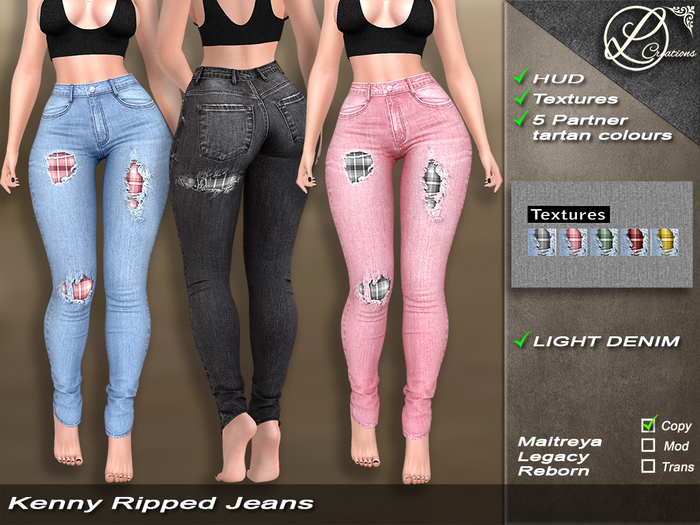 Kenny Ripped Jeans LIGHT DENIM