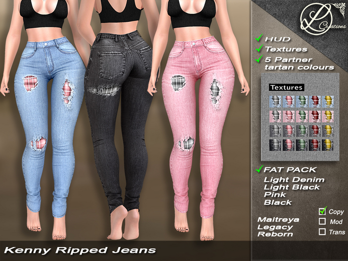 Kenny Ripped Jeans Fat Pack