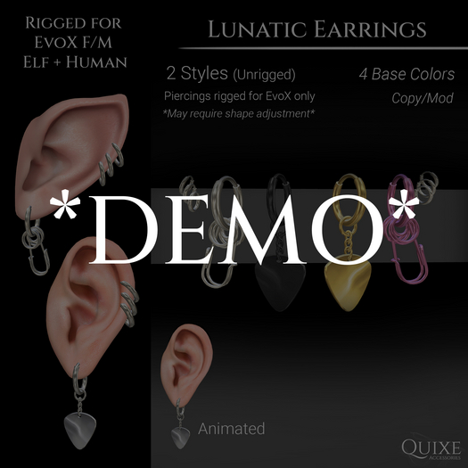QUIXE - Lunatic Earrings *DEMO*