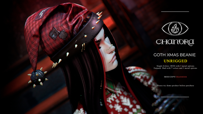 +CHANDRA+ Goth Xmas Beanie Fatpack