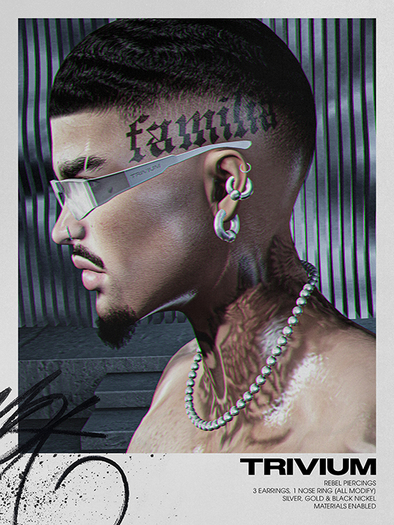 [TRIVIUM] REBEL PIERCINGS-FATPACK