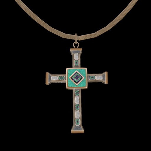 Diamond Box Cross Necklace {OSTW}