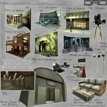 Drd Build Second Life Marketplace - DRD studios studio lot building RARE + bonus ...