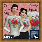 GPA Unisex T-Shirt BOM - Valentine Explosion Print
