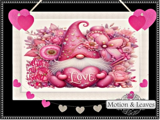 Valentine Day  Gnome Frame