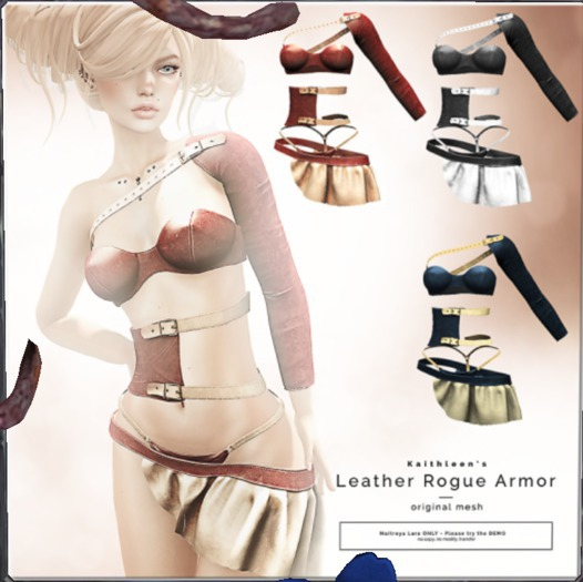 Kaithleen's Rogue Leather Panties BLACK RARE