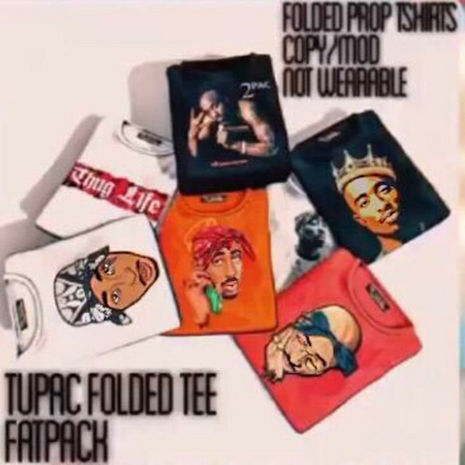 tupac folded tee pack