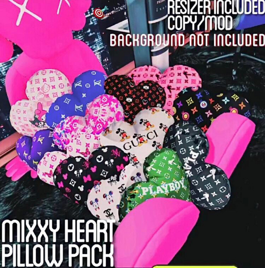 "mixxy heart" pillow fatpack