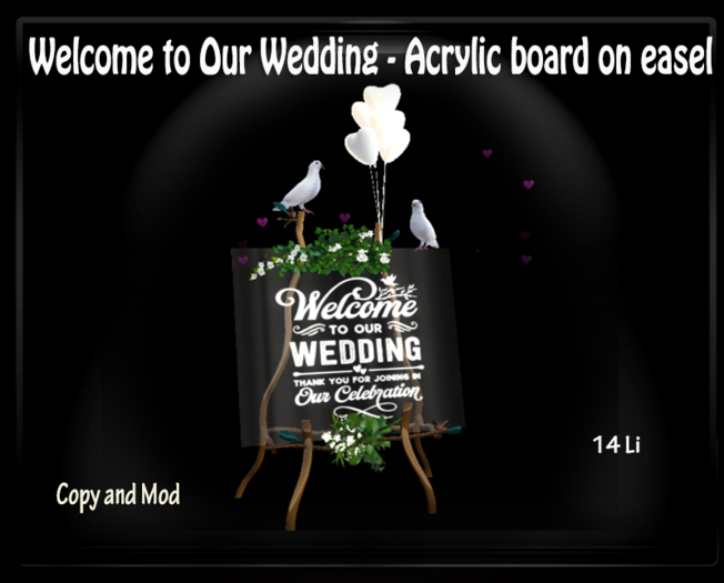 Welcome Easel with acryllic board