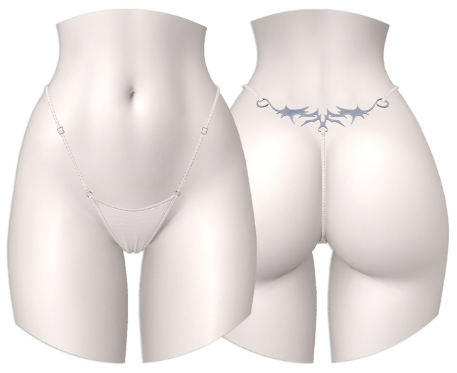 FOI - Y2K THONG . WHITE