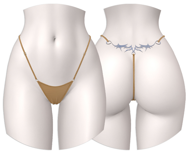 FOI - Y2K THONG . BIEGE