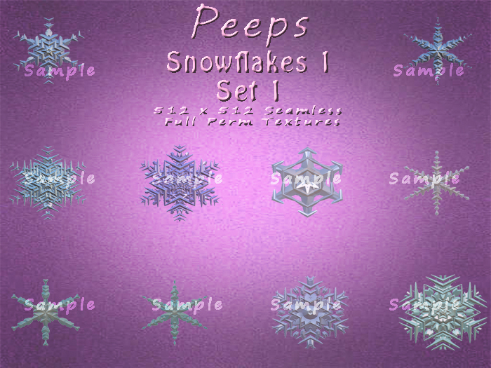 Peeps Textures Snowflakes 1 Set 1