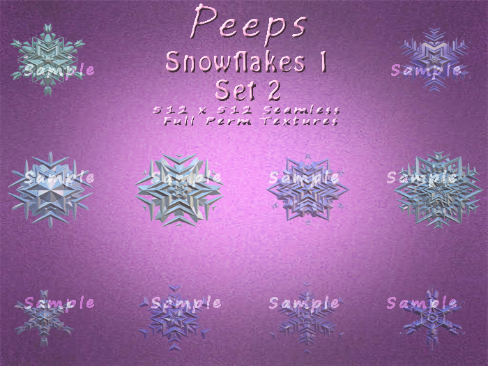 Peeps Textures Snowflakes 1 Set 2