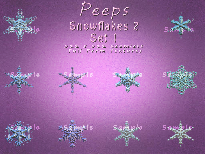 Peeps Textures Snowflakes 2 Set 1