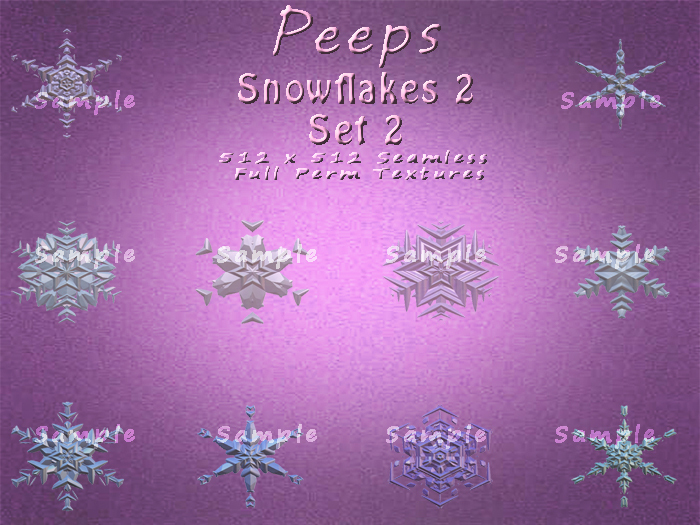 Peeps Textures Snowflakes 2 Set 2