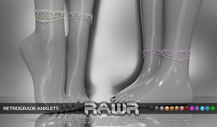 RAWR! Retrograde Anklets DEMO (add me)