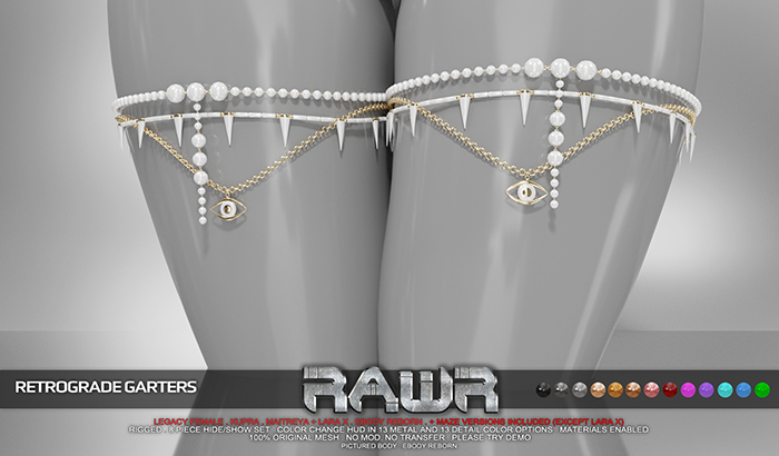 RAWR! Retrograde Garters (add me)