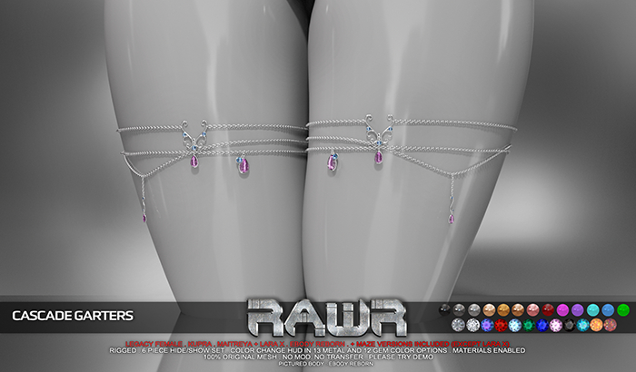 RAWR! Cascade Garters (add me)