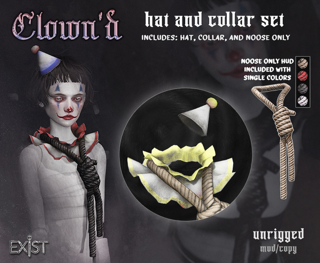 *exist* clown'd collar + hat // yellow