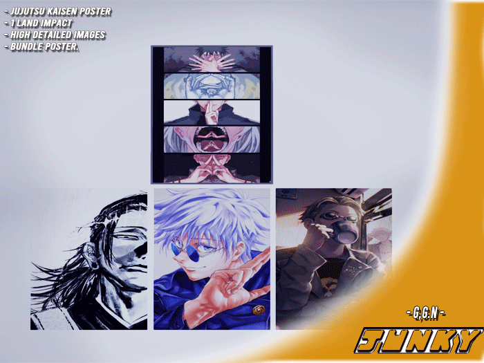 Junky - Gojo, Geto, Nanami Poster -
