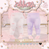 {Ribbons} Bow Leggings - Cream {Box}