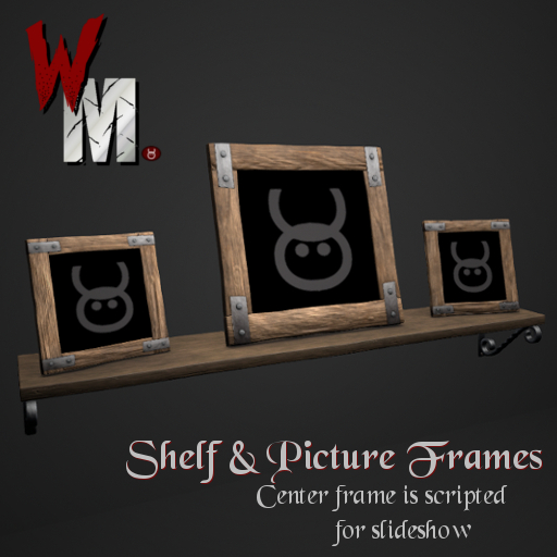 WM Wood Shelf & Picture Frames/Slideshow (Crated)