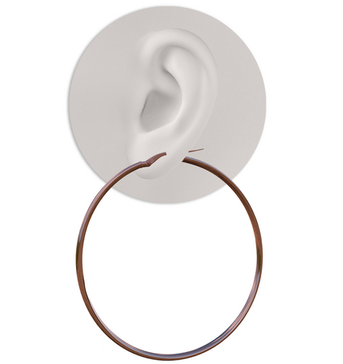 FOI - HOOP EARRINGS ROSE